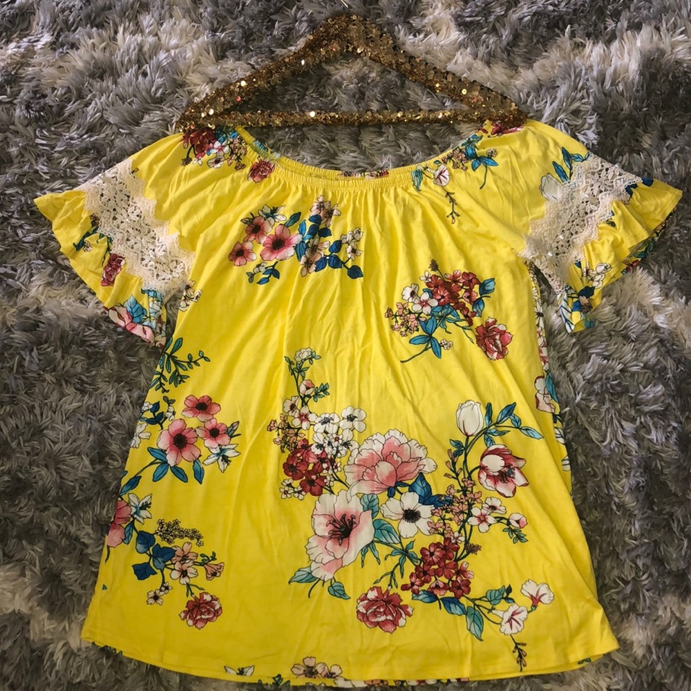 Floral off the shoulders top